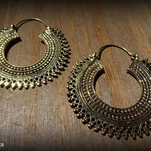 Ethnic earrings tribal hoop gypsy hoop earrings bohemian earrings 44-637 image 6