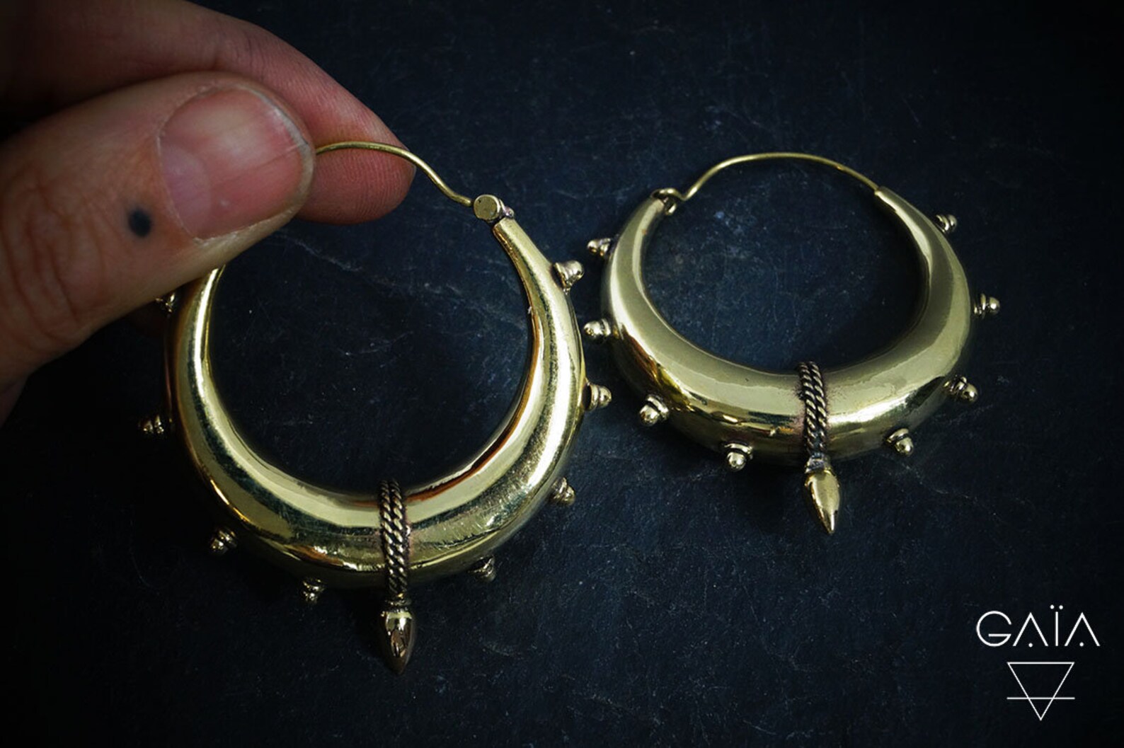 Bohemian Hoop Earrings tribal Hoops Earrings hindi Earrings Etsy