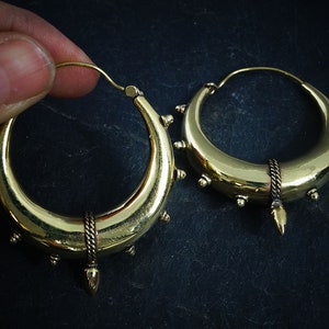 Bohemian Hoop Earrings tribal Hoops Earrings hindi Earrings festival ...