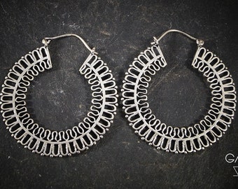 Boucles d'oreille géometriques, plaqué argent-boucles bohème-boucles boho 92