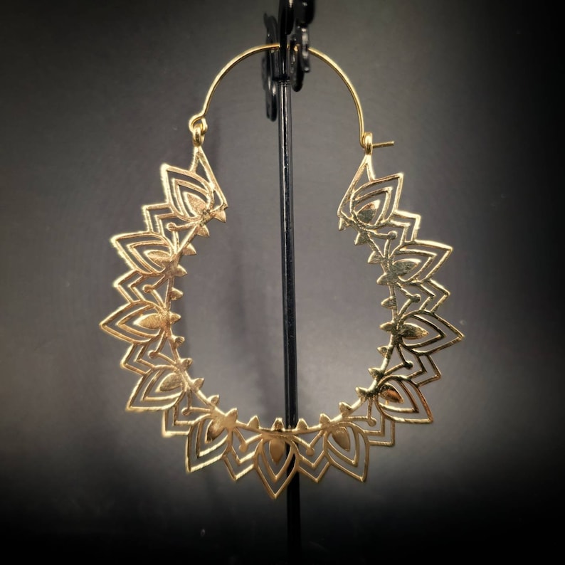 large tribal hoop earrings