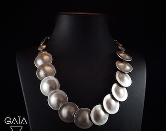 Collana etnica placcata in argento ossidato - Choker tribale boho
