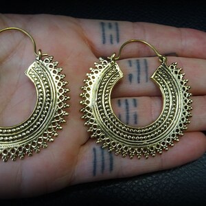 Ethnic earrings tribal hoop gypsy hoop earrings bohemian earrings 44-637 image 3