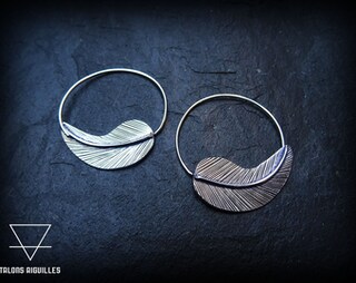 Silverly Orecchini Pendenti In Argento 925 Con Ali D'Angelo, Ipoallergenici, Con Piume Testurizzate E Ganci - Regalo Idea