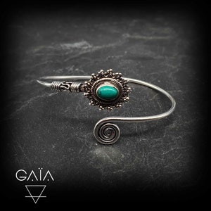 ブレスレット bohème argent plaqué avec pierre semi précieuse-bracelet ethnique-bracelet boho 35