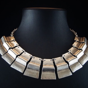 Antique Silver Plated Boho Style-Artisanal Tribal Necklace