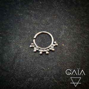 Anneau septum, bijou septum, bijou helix, anneau argent