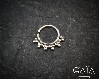 Anneau septum, bijou septum, bijou helix, anneau argent