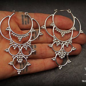 Silver Earrings hippie Earrings ethnic Earrings bohemian Earrings 42-40 ...