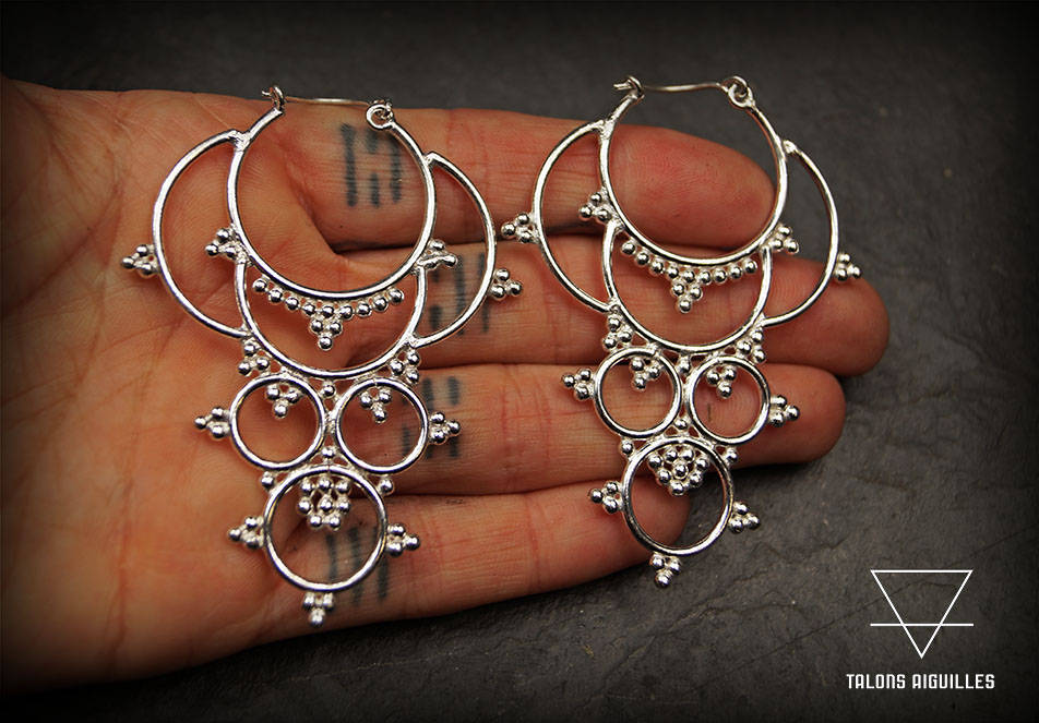 Silver Earrings hippie Earrings ethnic Earrings bohemian - Etsy