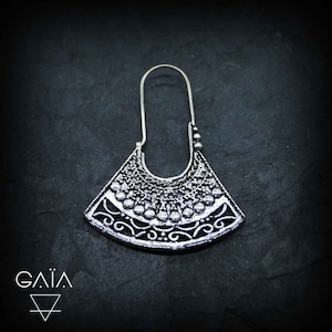 Boucles d&#39;oreilles ethniques plaqué   argent -boucles d&#39;oreille tribales -boucles indies 47-305