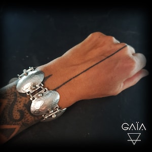 Tribal bracelet  antique bracelet - bohemian  bracelet - tribal bracelet-silver plated