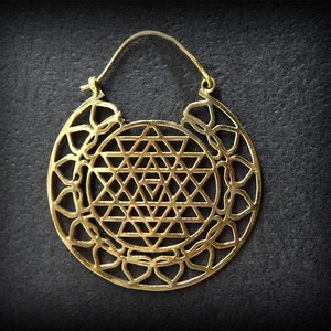 Bohemian earrings- ethnic jewelry -Lotus earrings 48-643