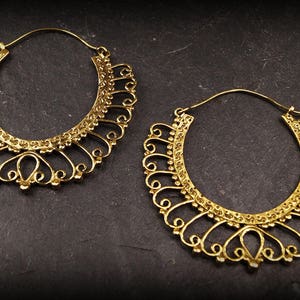 Tribal hoop earrings -indian earrings- boho earrings - ethnic earrings 30-469