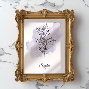 Custom Birth Flower Bouquet, Birth Month  Flower Tattoo Design Floral Bouquet Design  Personalized Unique Gift Idea Gift for Mom /Grandma