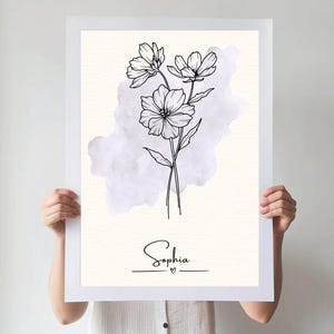 Custom Birth Flower Bouquet, Birth Month  Flower Tattoo Design Floral Bouquet Design  Personalized Unique Gift Idea Gift for Mom /Grandma
