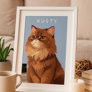 Retrato de mascota de dibujos animados personalizado, retrato de mascota de dibujos animados personalizado, retrato de perro de dibujos animados de gato, arte de pared para amantes de las mascotas, descargas digitales