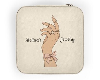 Personalized Jewelry Travel Case For Women, Bridesmaid gifts for girls