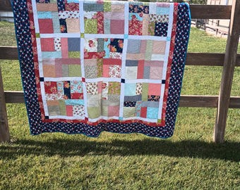 Scrap-O-Dealy-O Quilt Pattern PDF - From pre-cut 10 inch fabric squares