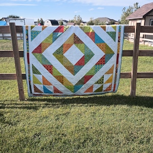 Diamond Jubilee PDF Quilt Pattern - Use pre-cut 10" or 5" Fabric Squares