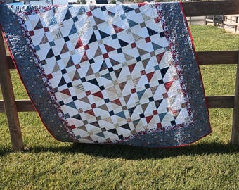 Jelly Turnover Quilt Pattern PDF - From pre-cut 2 1/2 strips and 5" squares