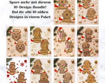 Weihnachten Druckvorlage – 10-in-1 Bundle | Nikolaus Geschenkidee | Duplo Vorlage für Kinder | Weihnachtliches Mitbringsel | Sofort-Download