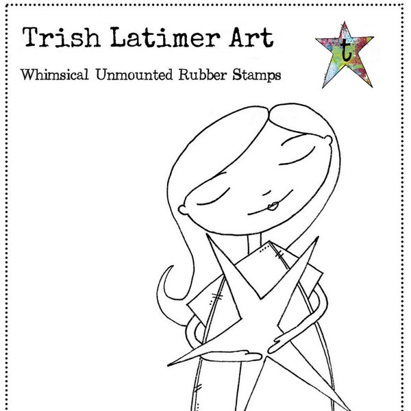 WhimsyGirl Seven: An unmounted rubber art stamp