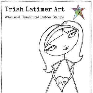 WhimsyGirl Five: An unmounted rubber art stamp image 1