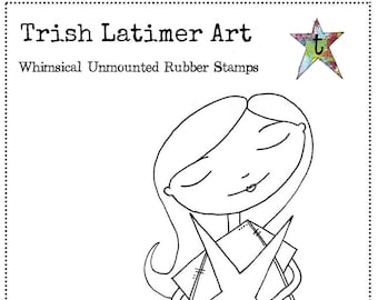 WhimsyGirl Seven: An unmounted rubber art stamp