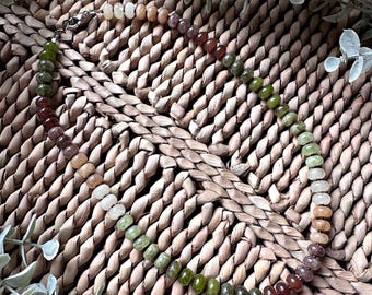 Handmade woodland chunky natural stone necklace