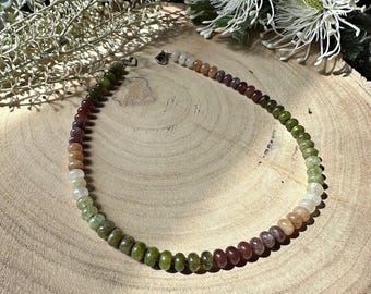Handmade woodland chunky natural stone necklace