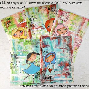WhimsyGirl Five: An unmounted rubber art stamp image 4