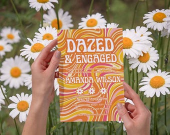 Plantilla de invitación para despedida de soltera "Dazed & Engaged"