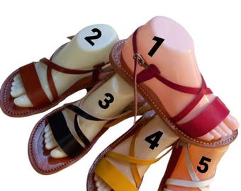 handmade leather sandals for women, artisanal leather summer sandals for women, woven leather slippers for women, summer beach sandals women
