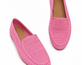 Handgemaakte Marokkaanse raffia loafers voor heren – bruidsschoenen, ambachtelijke raffia schoenen als cadeau, premium natuurlijke schoenen, handgemaakte raffia schoenen