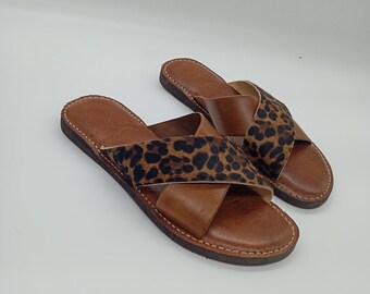 handmade leather sandals for women, artisanal leather summer sandals for women, woven leather slippers for women, summer beach sandals women