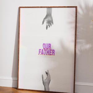 Our Father – Christian Wall Art Printable, Lord’s Prayer Design, Faith Home Decor