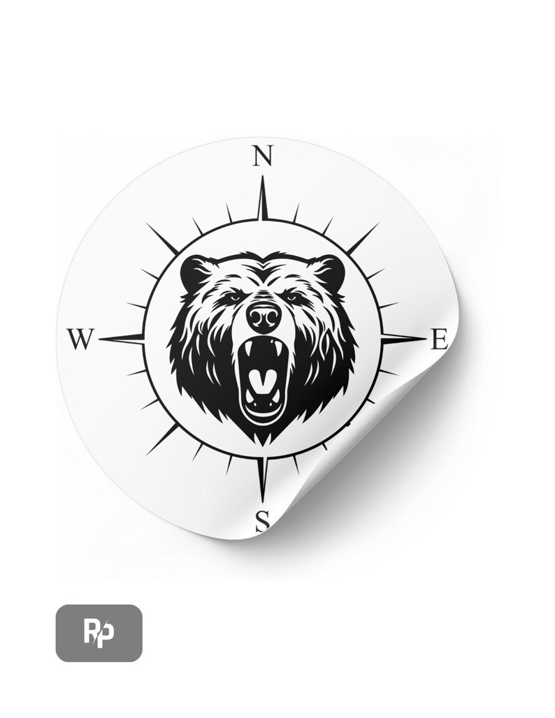 Animal Compass Logo Sticker Pack PDF - Etsy