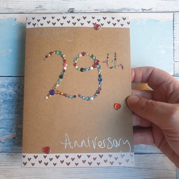 29th Anniversary Card - Etsy