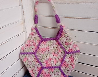 Hexagon bag / purse, crochet