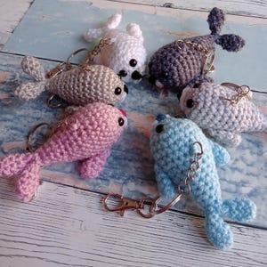 Seal keyring / bag charm, crochet
