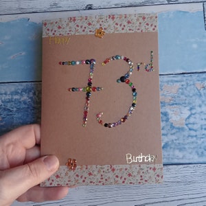 73rd birthday card, blank inside, 73