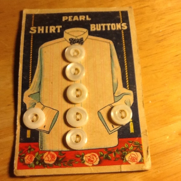 Vintage Pearl Shirt Buttons