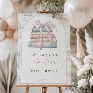 New Chapter Begins Baby Shower Welcome Sign, Storybook Baby Shower Sign Printable, Baby Shower Book Themed Decor, Baby Sprinkle Welcome Sign