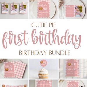 Cutie Pie First Birthday Invitation, Cutie Pie Birthday, Cutie Pie Birthday Invitation, Cutie Pie Birthday Girl, First Birthday Invite