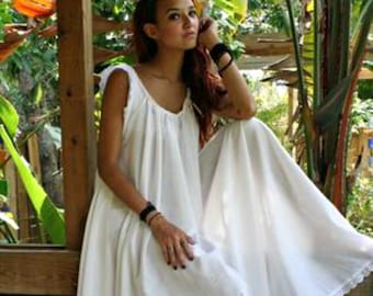 White Cotton And Prints Jane Austen Cotton Nightgown Bridal Wedding Lingerie Cotton Honeymoon Nightgown Cotton Sleepwear