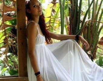 100% Cotton Nightgown Grecian Empire Bodice Full Sweep Bridal Lingerie Wedding Nightgown Bridal Sleepwear White And Prints Cotton Sleepwear