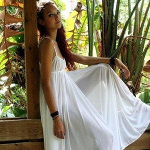 Long white bridal nightgown sales