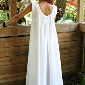 White Cotton And Prints Jane Austen Cotton Nightgown Bridal Wedding Lingerie Cotton Honeymoon Nightgown Cotton Sleepwear image 6