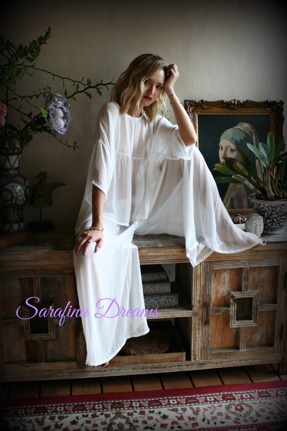 Bridal Chiffon Pajama's Bridal Sleepwear Wedding Lingerie | Etsy